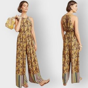Anthropologie BLA^NK London Colorful Patterned Women's Jumpsuit Sleeveless LONG
